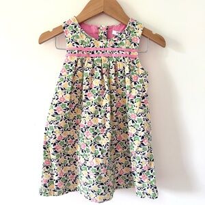 Baby Boden Pink and Green corduroy dress